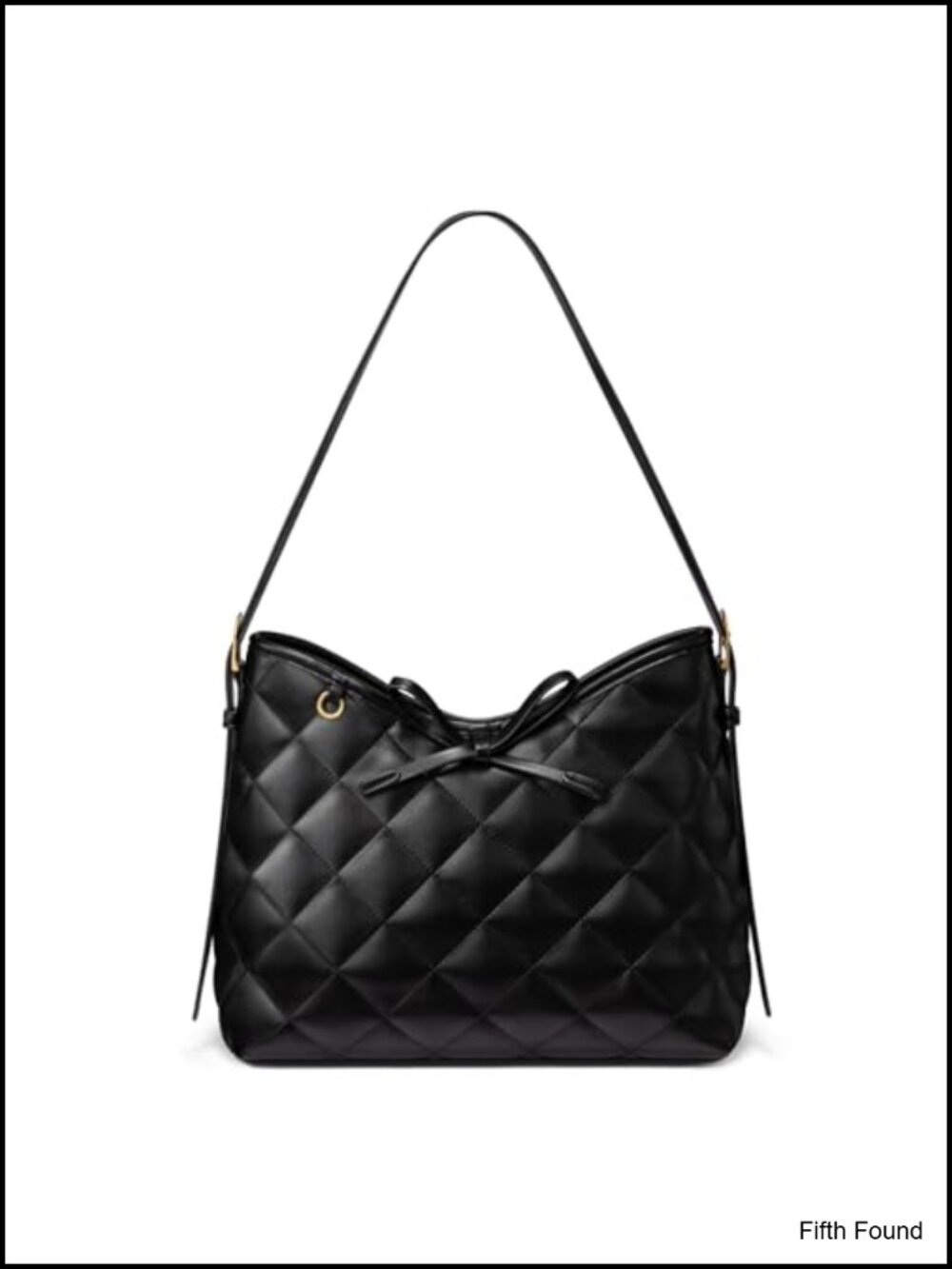 Soft PU Leather Hobo Handbag Quilted Crossbody Bag with Cherry Pendant